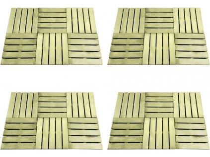 24 ks terasové dlaždice 50 x 50 cm dřevo [276432]