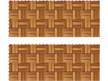 Terasové dlaždice 20 ks 30 x 30 cm masivní akáciové dřevo [3114664]