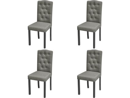 Jídelní židle 4 ks textil [242224] (Barva Šedá)