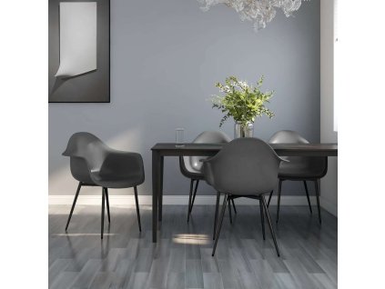 Jídelní židle 4 ks PP [338080] (Barva Šedá)