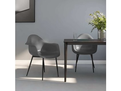 Jídelní židle 2 ks PP [338079] (Barva Šedá)
