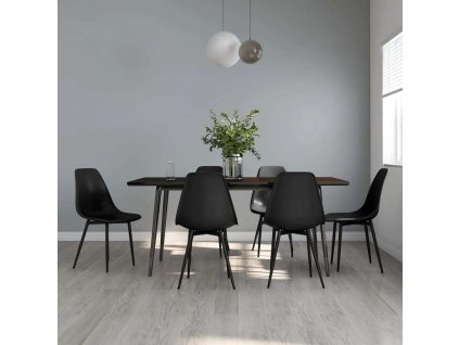 Jídelní židle 6 ks PP [3082342] (Barva Černá)