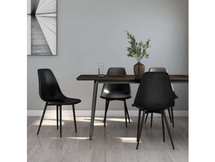 Jídelní židle 4 ks PP [338061] (Barva Oranžová)