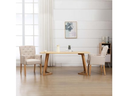 Jídelní židle s područkami textil [287938]