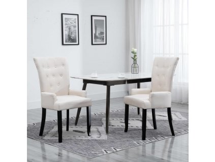 Jídelní židle s područkami textil [248459]