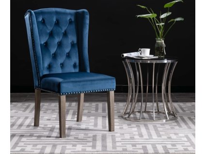 Jídelní židle samet [287950] (Barva Modrá)