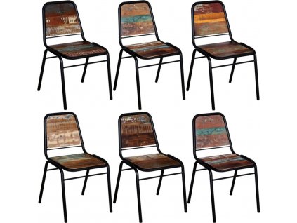 Jídelní židle 6 ks masivní recyklované dřevo [274707]