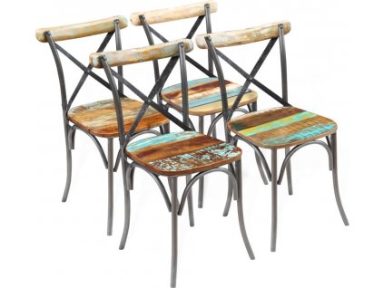 Jídelní židle 4 ks masivní recyklované dřevo [274395]
