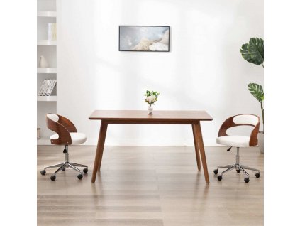 Otočná jídelní židle ohýbané dřevo a textil [287422]