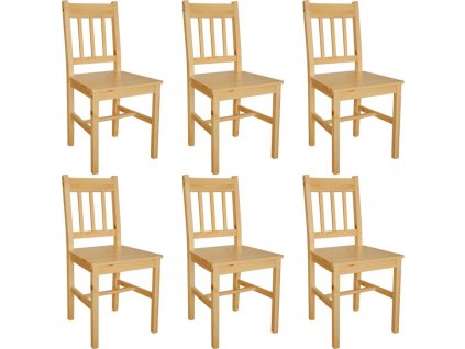 Jídelní židle 6 ks borové dřevo [271498]