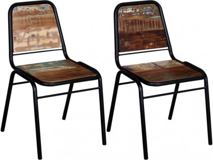Jídelní židle 2 ks masivní recyklované dřevo [244246]
