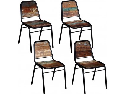Jídelní židle 4 ks masivní recyklované dřevo [274706]