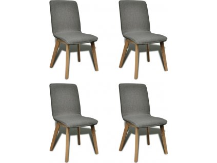 Jídelní židle 4 ks textil a masivní dubové dřevo [248915]