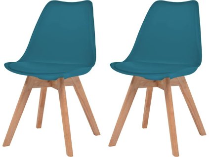 Jídelní židle 2 ks plast [244789] (Barva Tyrkysová)