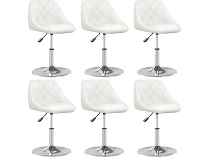 Jídelní židle 6 ks umělá kůže [3088645] (Barva Bílá)