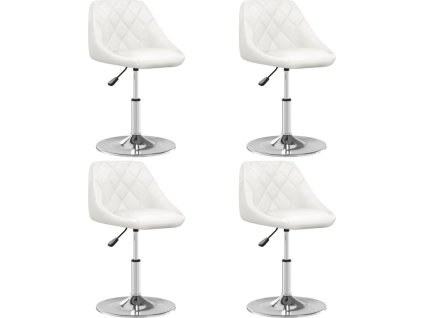 Jídelní židle 4 ks umělá kůže [3088635] (Barva Bílá)