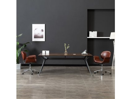 Otočná jídelní židle umělá kůže [287391] (Barva Černá)