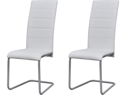 Konzolové jídelní židle 2 ks umělá kůže [242287] (Barva Bílá)