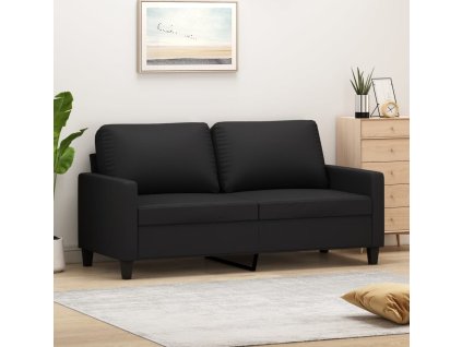 2místná pohovka 140 cm umělá kůže [359137] (Barva Černá)