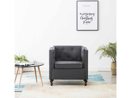 Křeslo textil [247161] (Barva Tmavě šedá)