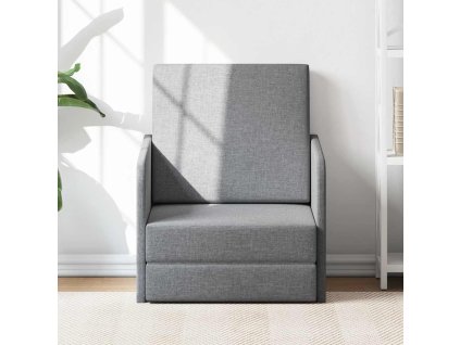 Rozkládací křeslo tmavě šedé textil [243648] (Barva Světle šedá)