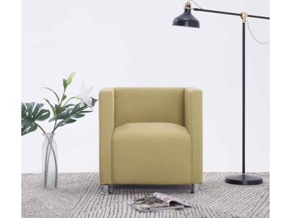 Hranaté křeslo textil [282147] (Barva Modrá)