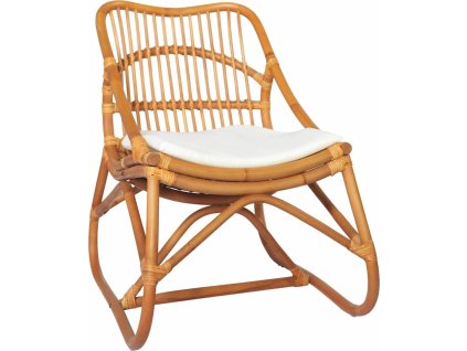 Ratanová židle len [325483] (Barva Světle hnědá)