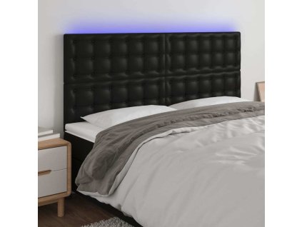 Čelo postele s LED 160x5x118/128 cm umělá kůže [3122520]