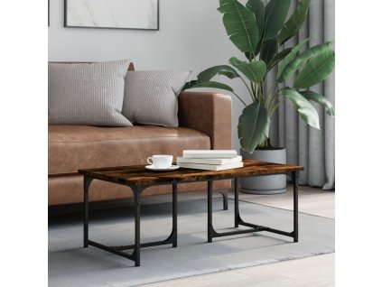 Konferenční stolek 90x50x35 cm kompozitní dřevo [835401] (Barva Kouřový dub)