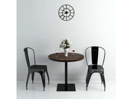 Bistro stůl MDF a ocel kulatý 80 x 75 cm [245610] (Barva Tmavě popelavá)