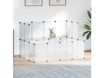 Klec pro malá zvířata 143 x 107 x 93 cm PP a ocel [340570] (Barva Transparentní)