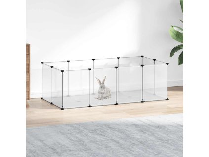 Klec pro malá zvířata 144 x 74 x 46,5 cm PP a ocel [340572] (Barva Transparentní)