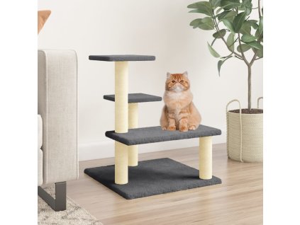 Škrabadlo pro kočky se sisalovými sloupky 61 cm [172087] (Barva Tmavě šedá)