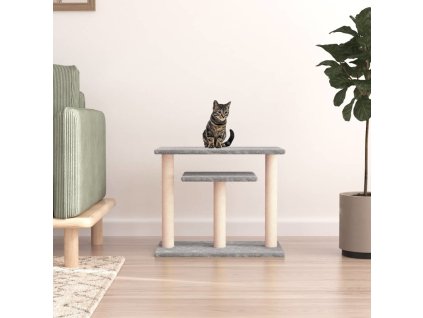 Škrabadlo pro kočky s plošinami 62,5 cm [172047] (Barva Světle šedá)