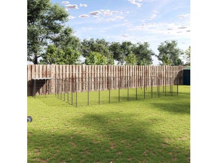 Psí kotec 30,25 m² ocel [3082230] (Barva Černá)