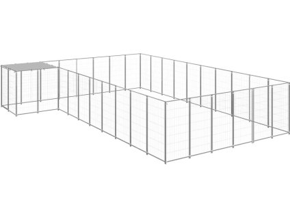 Psí kotec 19,36 m² ocel [3082245] (Barva Stříbrná)