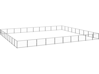 Psí kotec 90 m² ocel [3082194] (Barva Černá)