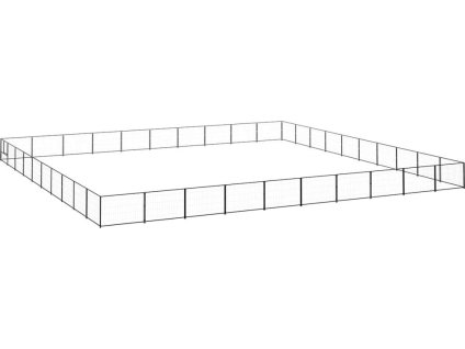 Psí kotec 100 m² ocel [3082197] (Barva Černá)