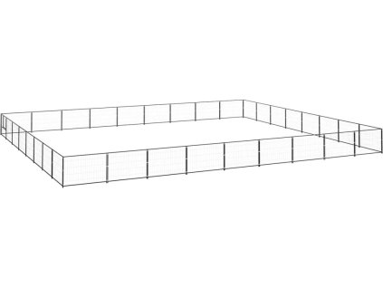 Psí kotec 72 m² ocel [3082188] (Barva Černá)