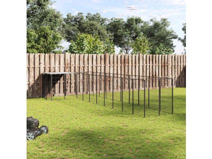 Psí kotec 7,26 m² ocel [3082237] (Barva Černá)