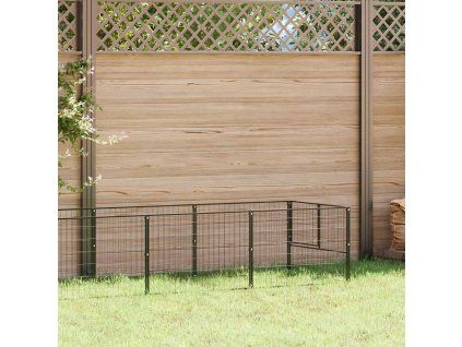 Psí kotec 7 m² ocel [3082097] (Barva Černá)