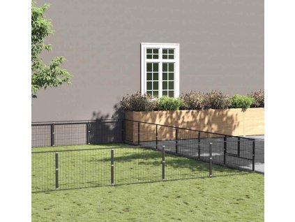 Psí kotec 42 m² ocel [3082170] (Barva Černá)