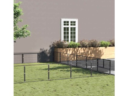 Psí kotec 54 m² ocel [3082172] (Barva Černá)