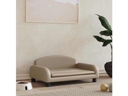 Pelíšek pro psy 70 x 45 x 30 cm umělá kůže [171969] (Barva Cappuccino)