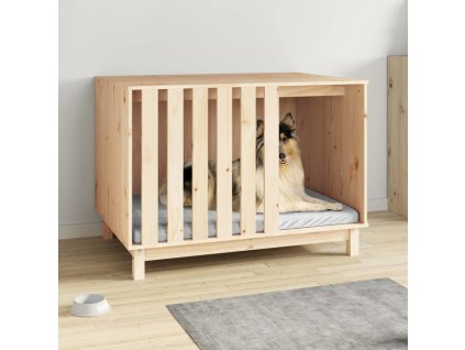 Psí bouda 100 x 70 x 72 cm masivní borové dřevo [822491] (Barva Přírodní)