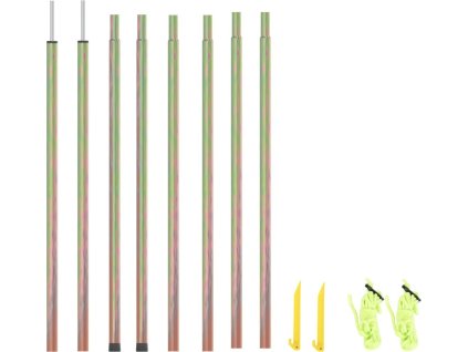 Tyče ke stínící plachtě 2 ks 200 cm pozinkovaná ocel [315221]