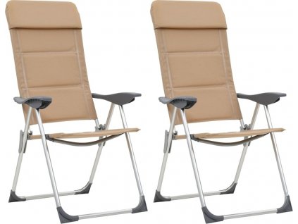 Kempingové židle z hliníku 2 ks 58 x 69 x 111 cm [44314]