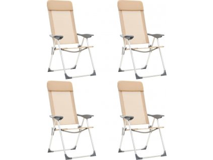 Skládací kempingové židle z hliníku 4 ks [44309]