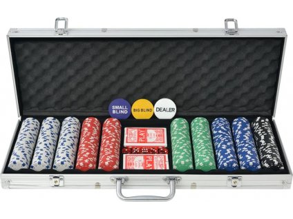 Poker set s 500 žetony hliník [80182]