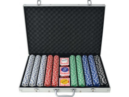 Poker set s 1000 žetony hliník [80183]